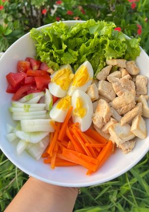 Foto resep Salad Sayur🥬🥕🍎🥚🥒