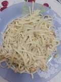 Tallarines con berberechos