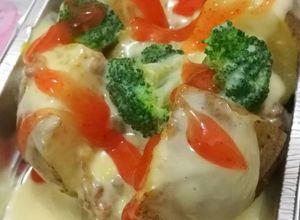 Foto resep Baked Potato Broccoli & Cheese ala Wendy's