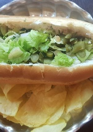 عکسی از دستور ساندویچ سرد مرغ و قارچ