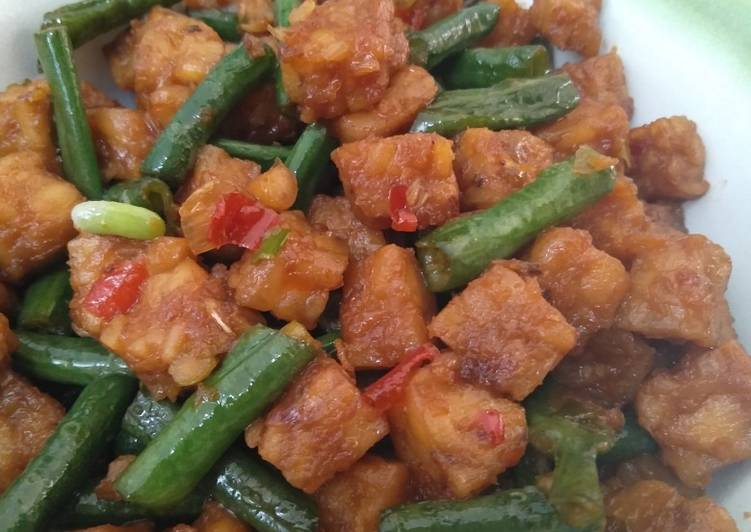 Langkah Membuat Oreg tempe basah kacang panjang, Menggugah Selera