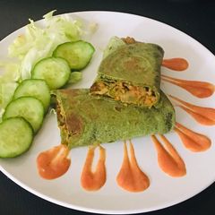 Spinach veggies wrap A picture of Spinach veggies wrap.
