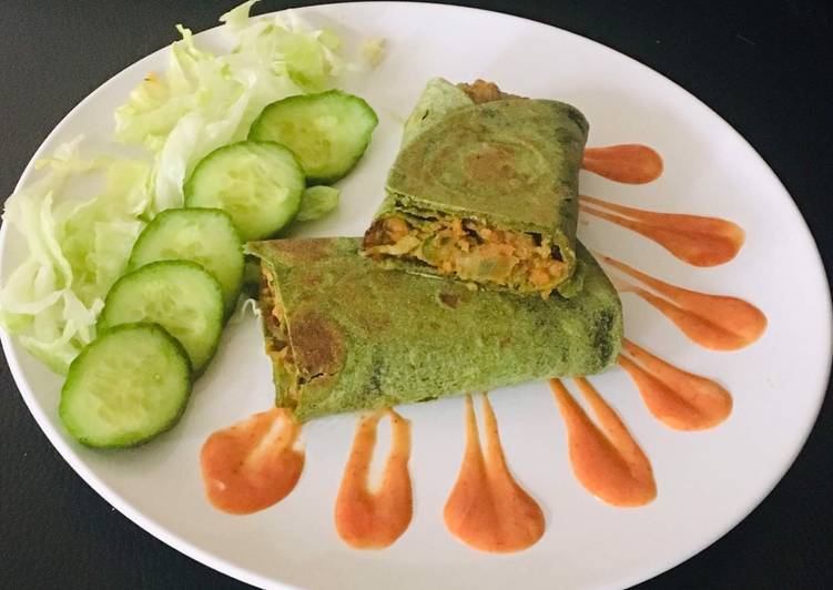 How to Prepare Quick Spinach veggies wrap