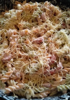Una foto de Macarrones al estilo Carbonara