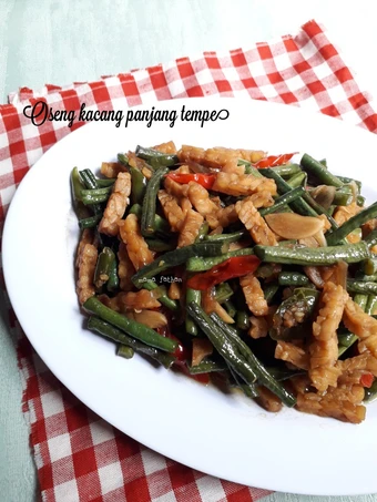 Cara Gampang Membikin Resep Oseng kacang panjang tempe yang Lezat Anti Ribet, Mantap