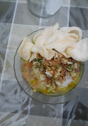 Foto resep Bubur ayam kuah kuning