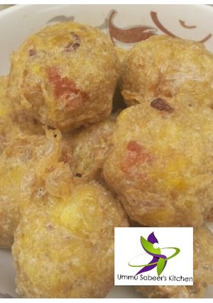A picture of Yam balls.