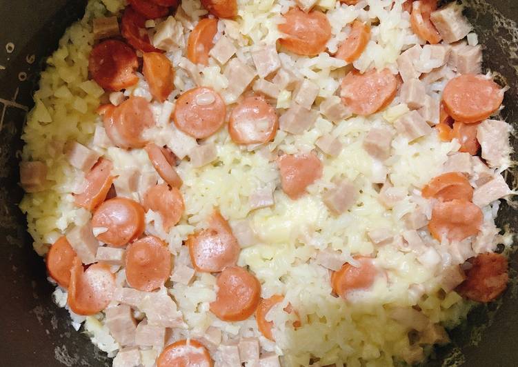 Resep Nasi susu anak jajan (sosis, ham) Anti Gagal