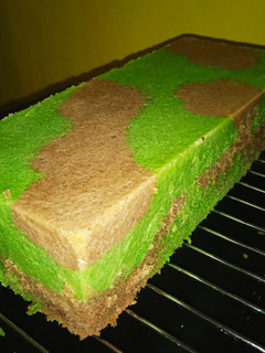 Foto resep Bolu pandan coklat sederhana