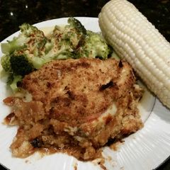 A picture of Brad's not so chicken cordon bleu.