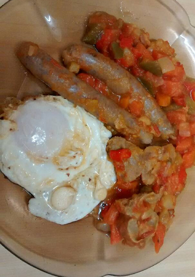 Una foto de Salchichas con sanfaina