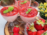 503. Milky Pudding with Strawberry Sauce