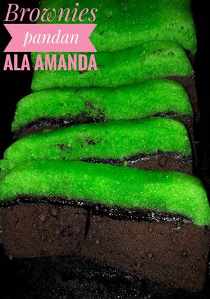 Foto resep Brownies Pandan ala Amanda