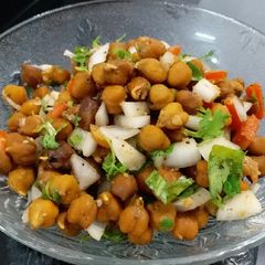 A picture of Sprouted Kala Chana Chaat (Black Chickpea Chaat).