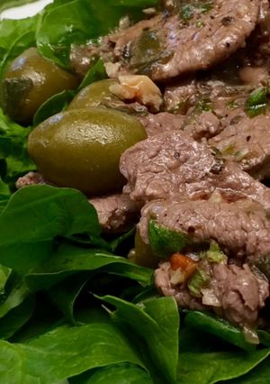Una foto de Cocina para enamorar: Straccetti al pesto e rucola (muy fácil y rápido)