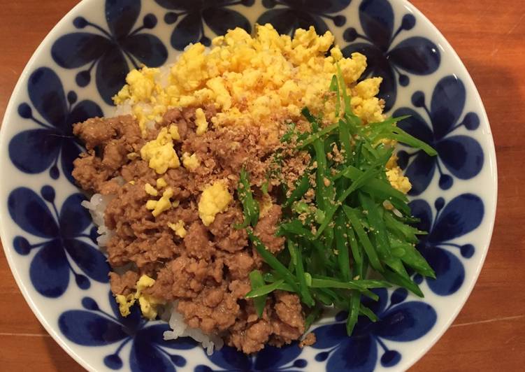 How to Prepare Any-night-of-the-week Tori Soboro Don - Chicken on Rice 鶏そぼろ丼 -can make Gluten Free