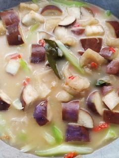 Foto resep Lodeh labu Siam, terong n kerecek (kerupuk kulit sapi)