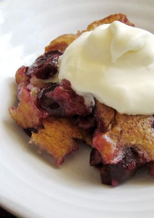 A picture of Super Easy Cherry Cobbler.