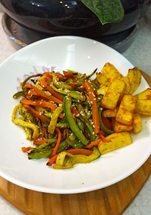 عکسی از دستور خوراک سبزیجات رژیمی