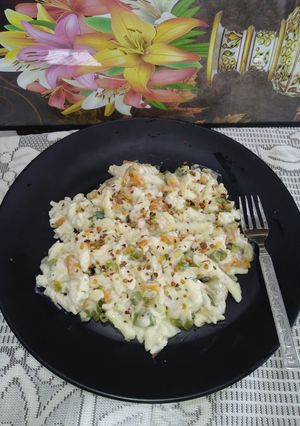 হোয়াইট সস পাস্তা (white sauce pasta recipe in Bengali) রেসিপির প্রধান ছবি