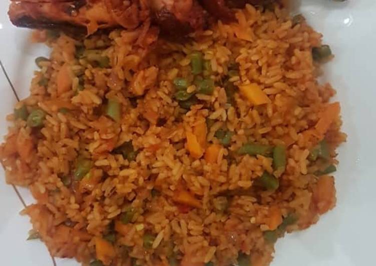 Steps to Prepare Quick Jollof rice and chicken