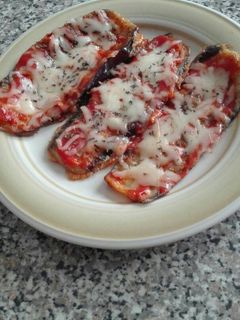 Una foto de Berenjenas pizza
