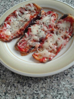 Una foto de Berenjenas pizza