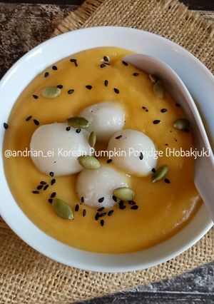 Foto resep Korean Pumpkin Porridge (Hobakjuk)