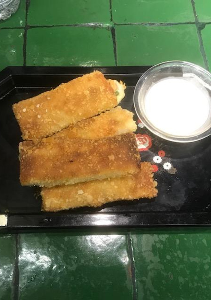 Una foto de Rollitos de queso empanizados  ©