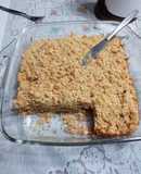 Tarta de coco integral con dulce de leche y pasta de maní