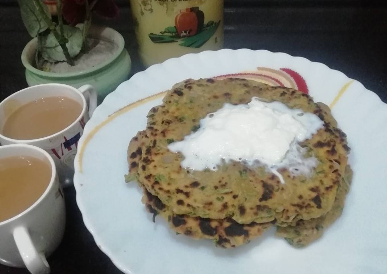 Mix Veg Paratha with fresh malai