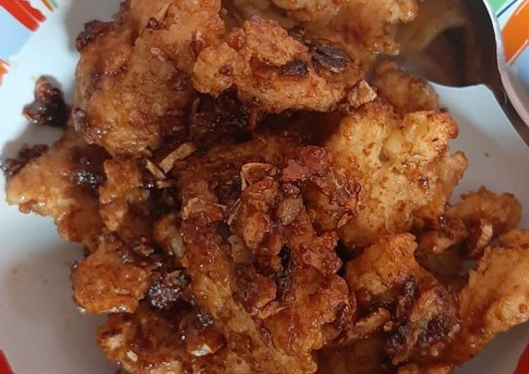 Cara Gampang Membuat Ayam crispy bumbu saos inggris, Enak Banget