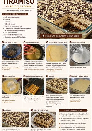 Una foto de Tiramisú Clásico Casero