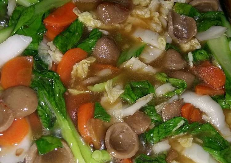 Resep Capcay Bakso Sapi sederhana yang praktis