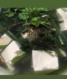 canh đậu hũ hẹ