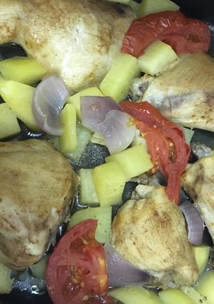 صورة لوصفة صينية دجاج بالخضار