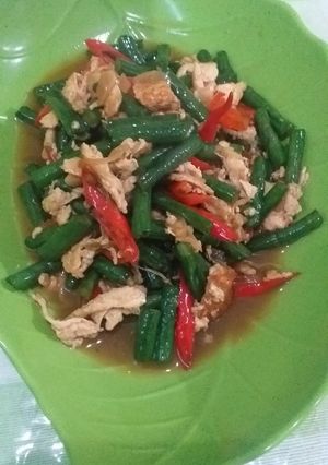 Foto resep Tumis kacang panjang pedas manis