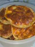 Mes minis quiches aux poireaux, poivrons et dés de jambon