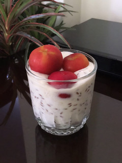 Una foto de Pudín fit de linaza y ciruelas