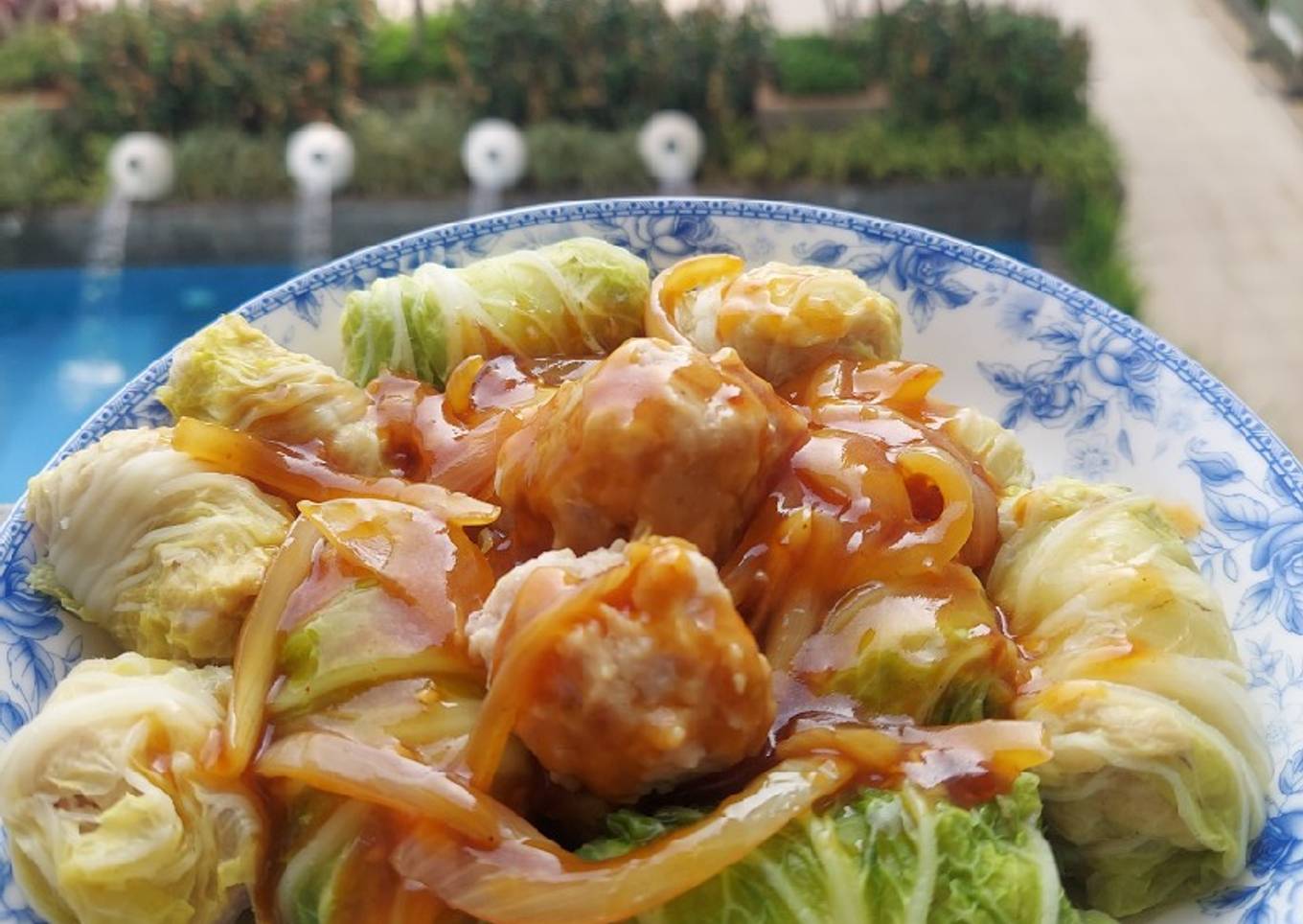 Sawi Gulung isi Ayam