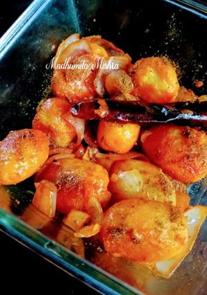 A picture of Masala Baby potatoes.