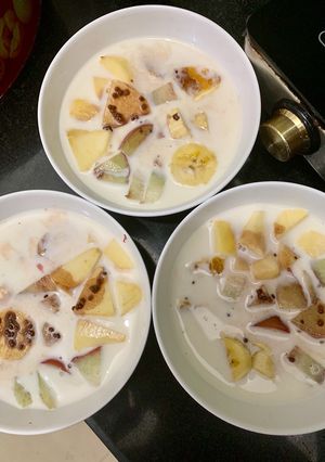 Hình của món Sữa cacao trái cây hạt chia.