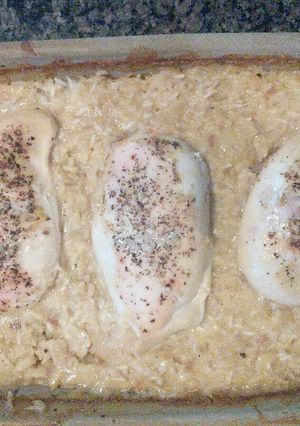 A picture of Chicken and rice.