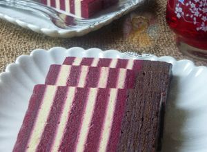 Gambar Kek Lapis Red Velvet Cheese Coklat