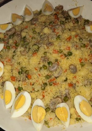 Une photo de Couscous kabyle aux légumes à la vapeur (tchiw tchiw)