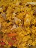 Arroz con pollo y cerdo