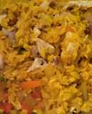 Arroz con pollo y cerdo