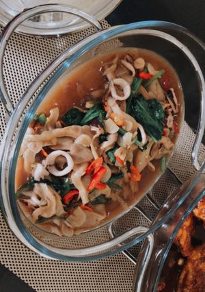 Foto resep Jamur sawi cumi saos tiram