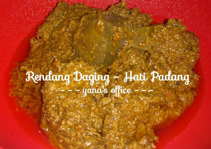 Ini dia! Bagaimana cara membuat Rendang Daging Hati Padang Yana dijamin nagih banget