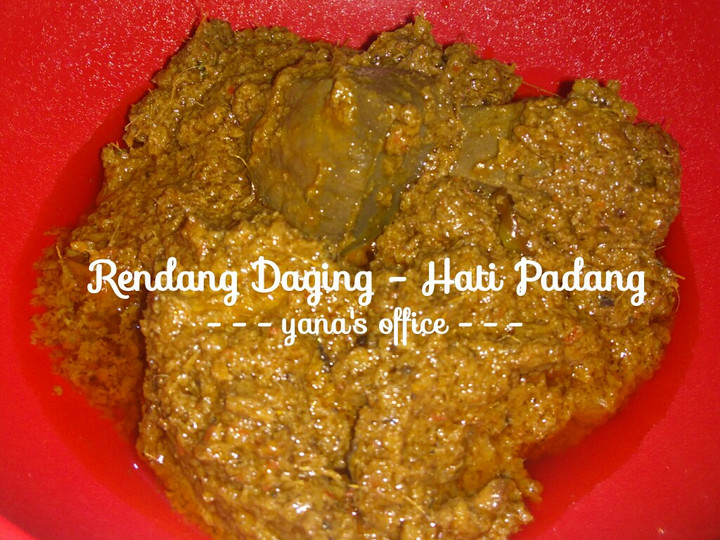 Ini dia! Bagaimana cara membuat Rendang Daging Hati Padang Yana dijamin nagih banget